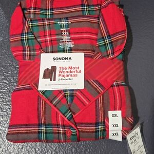Sonoma Red Plaid Pajama Set
